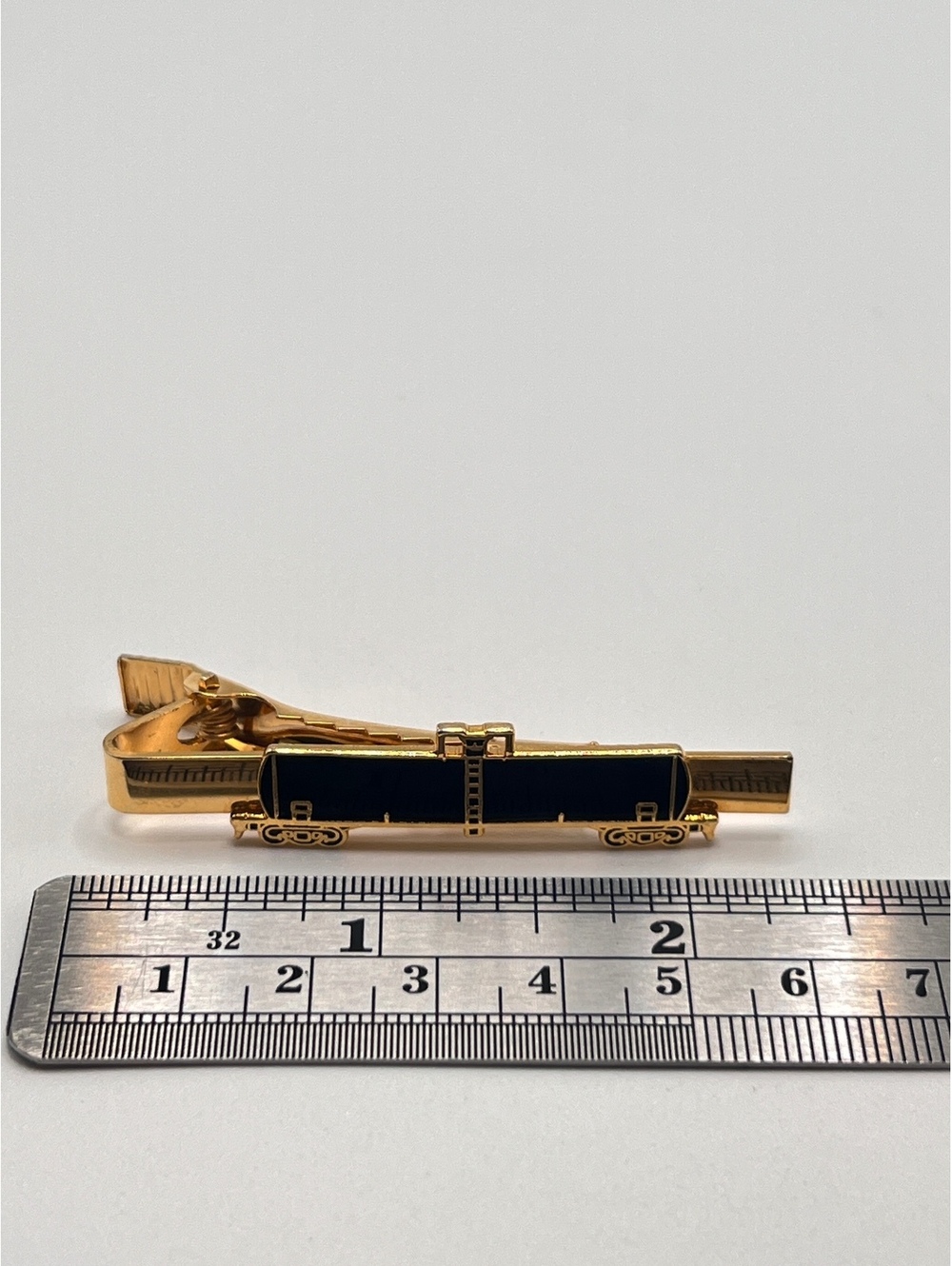 Vintage Railroad Train Tie Clip Pin Lot Swank Pennsylvania Locomotive 3 Pc - Picture 5 of 9